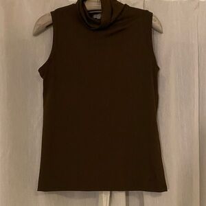 NAF NAF Sleeveless Dark Brown Top